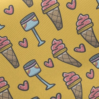 Cartoon Ice Cream Soda Twill