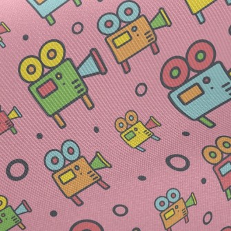 Colorful Movie Camera Twill