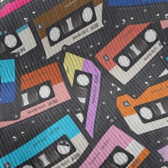 Retro Colorful Cassette Standard Corduroy