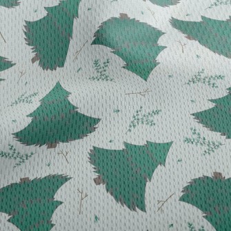 European Fir Trees Athletic Mesh Flat Back