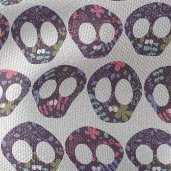 Cute Flower Skull Waterproof Canvas