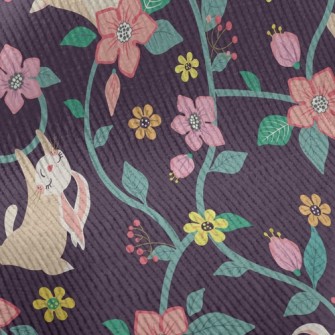 Playful Rabbit Playing In The  Standard Corduroy