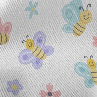 Cute Bee And Butterfly Standard Corduroy