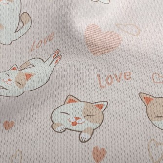 Playing Coquettishly With Cats Athletic Mesh Flat Back