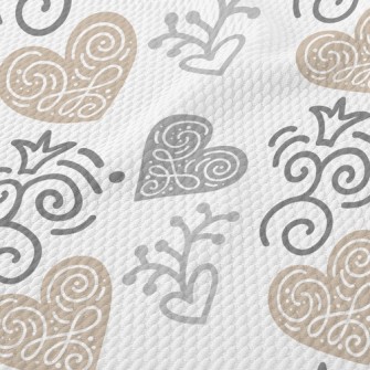 Mysterious Line Heart Birdseye Piqué
