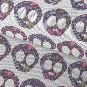 Cute Flower Skull Waterproof Oxford