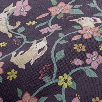 Playful Rabbit Playing In The  Performance Linen