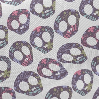 Cute Flower Skull Twill