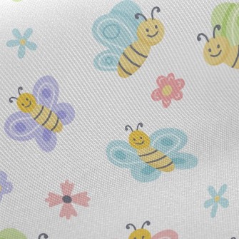 Cute Bee And Butterfly Twill