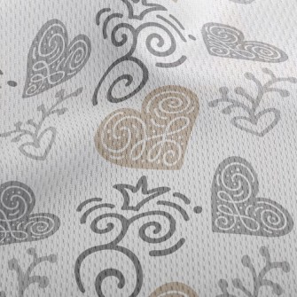 Mysterious Line Heart Athletic Mesh Flat Back