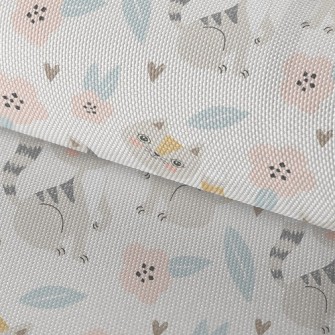 Gentle Cat And Little Flower Waterproof Oxford