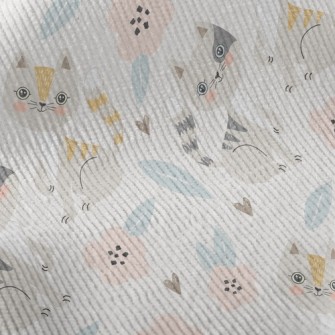 Gentle Cat And Little Flower Standard Corduroy