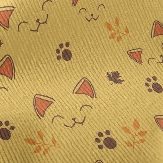 Squinting Cat Face Standard Corduroy