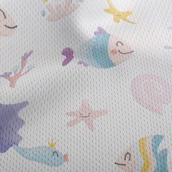 Colorful Fish Underwater Kingd Athletic Mesh Flat Back