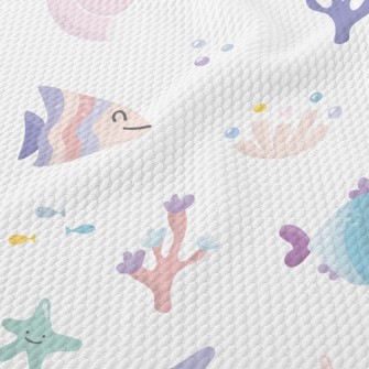 Colorful Fish Underwater Kingd Birdseye Piqué