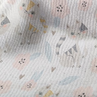 Gentle Cat And Little Flower Terry