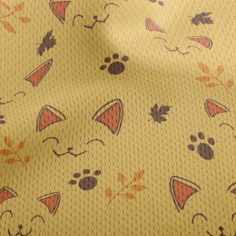 Squinting Cat Face Athletic Mesh Flat Back