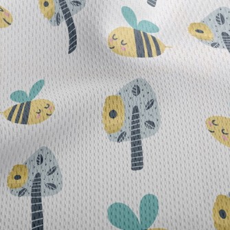 Hard Working Bee Athletic Mesh Flat Back