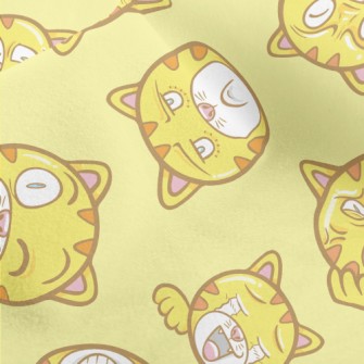 Exaggerated Funny Striped Cat Micro Fleece