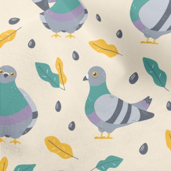 Walking Pigeons With Fallen Le Micro Fleece