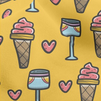 Cartoon Ice Cream Soda Micro Fleece