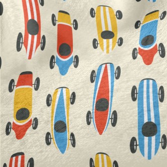 Striped Colorful Racing Car Minky