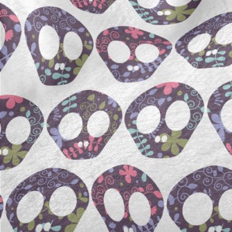Cute Flower Skull Minky