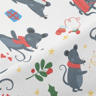 Happy Christmas Mouse Piqué