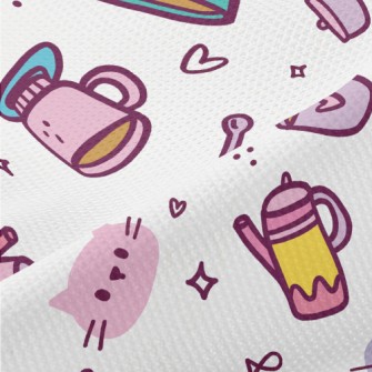 Kitten Family Afternoon Tea Piqué