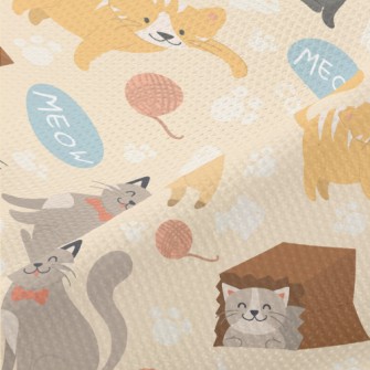 Various Breeds Of Cats Piqué