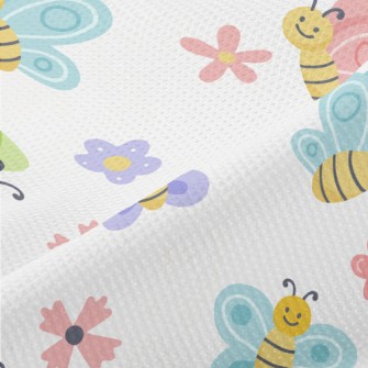Cute Bee And Butterfly Piqué