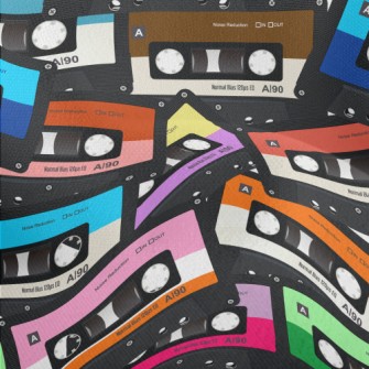 Retro Colorful Cassette Lightweight Performance Linen