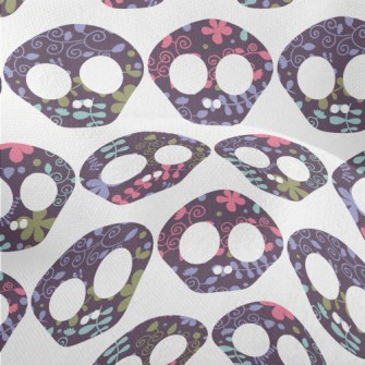 Cute Flower Skull Lightweight Performance Linen