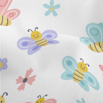 Cute Bee And Butterfly Lightweight Performance Linen