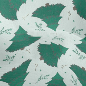 European Fir Trees Lightweight Performance Linen
