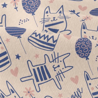 Simple Line Cute Cat Modern Jersey