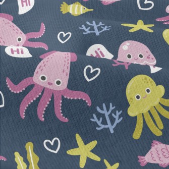 Hello Squid Jellyfish Fish Modern Jersey