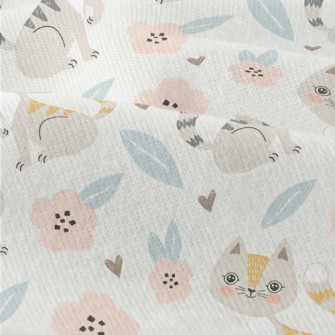 Gentle Cat And Little Flower Modern Jersey