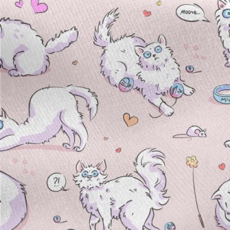 Surprised Cat Playing Jersey Backed Fleece