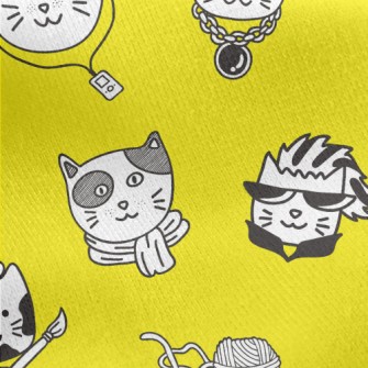 Cats From All Walks Of Life Jersey Backed Fleece