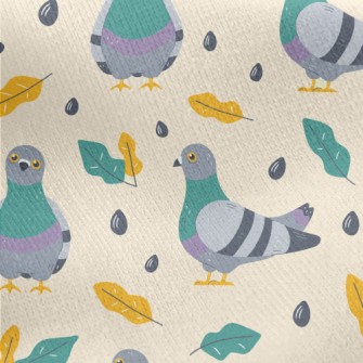 Walking Pigeons With Fallen Le Jersey Backed Fleece