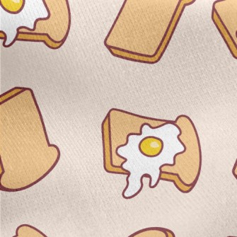 Toast With Poached Eggs Jersey Backed Fleece