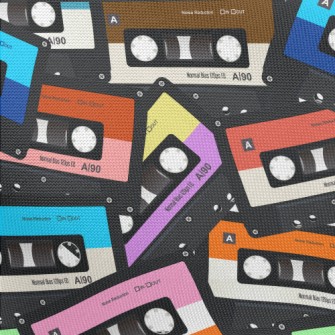 Retro Colorful Cassette Pongee
