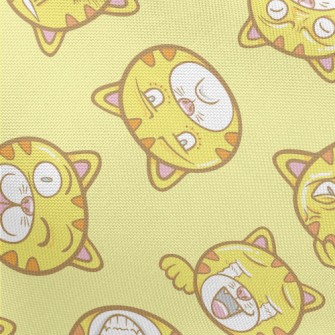 Exaggerated Funny Striped Cat Pongee