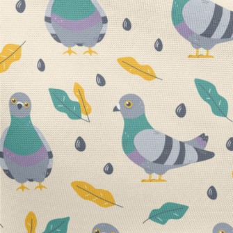 Walking Pigeons With Fallen Le Pongee