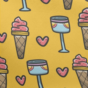 Cartoon Ice Cream Soda Pongee