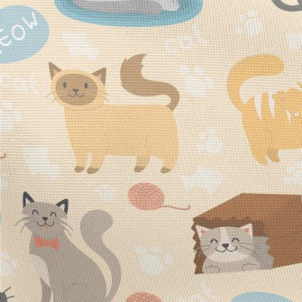 Various Breeds Of Cats Pongee