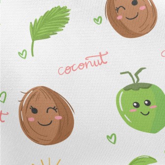 Playful Swinging Coconut Tree Pongee