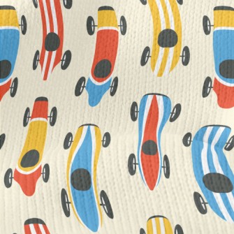 Striped Colorful Racing Car Stretch Jersey