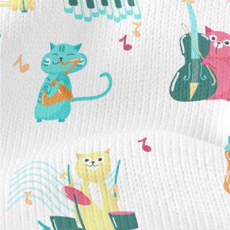 Cat Playing Musical Instrument Stretch Jersey